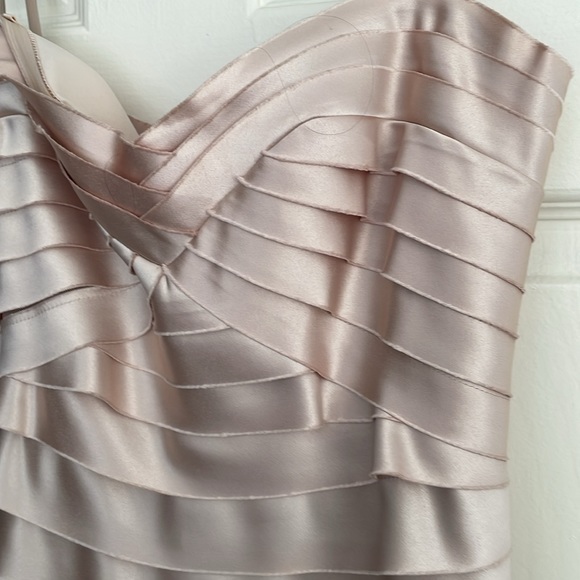 Floor length BCBG champagne gown. - Picture 5 of 13